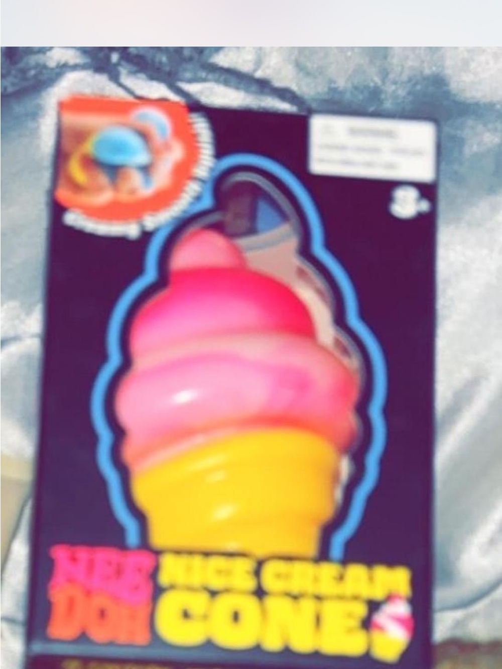 Needoh Ice Cream Cone Toy - Pink, Yellow